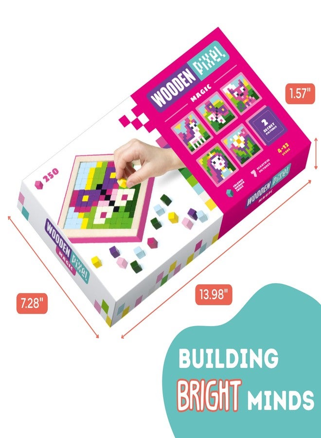 كيوبيكا مكعبات خشبية فسيفسائية من كيوبيكا - أحجية مونتيسوري للأطفال الصغار - أحجية خشبية مكونة من 250 قطعة للأطفال الصغار - أحجية تعليمية مناسبة للسفر للأطفال من عمر سنتين إلى أربع سنوات - خشب معتمد من مجلس رعاية الغابات، دهانات ألمانية مائية - Image 4